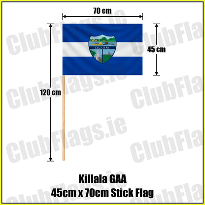 Killala GAA 45cm x 70cm Stick Flag - ClubFlags.ie