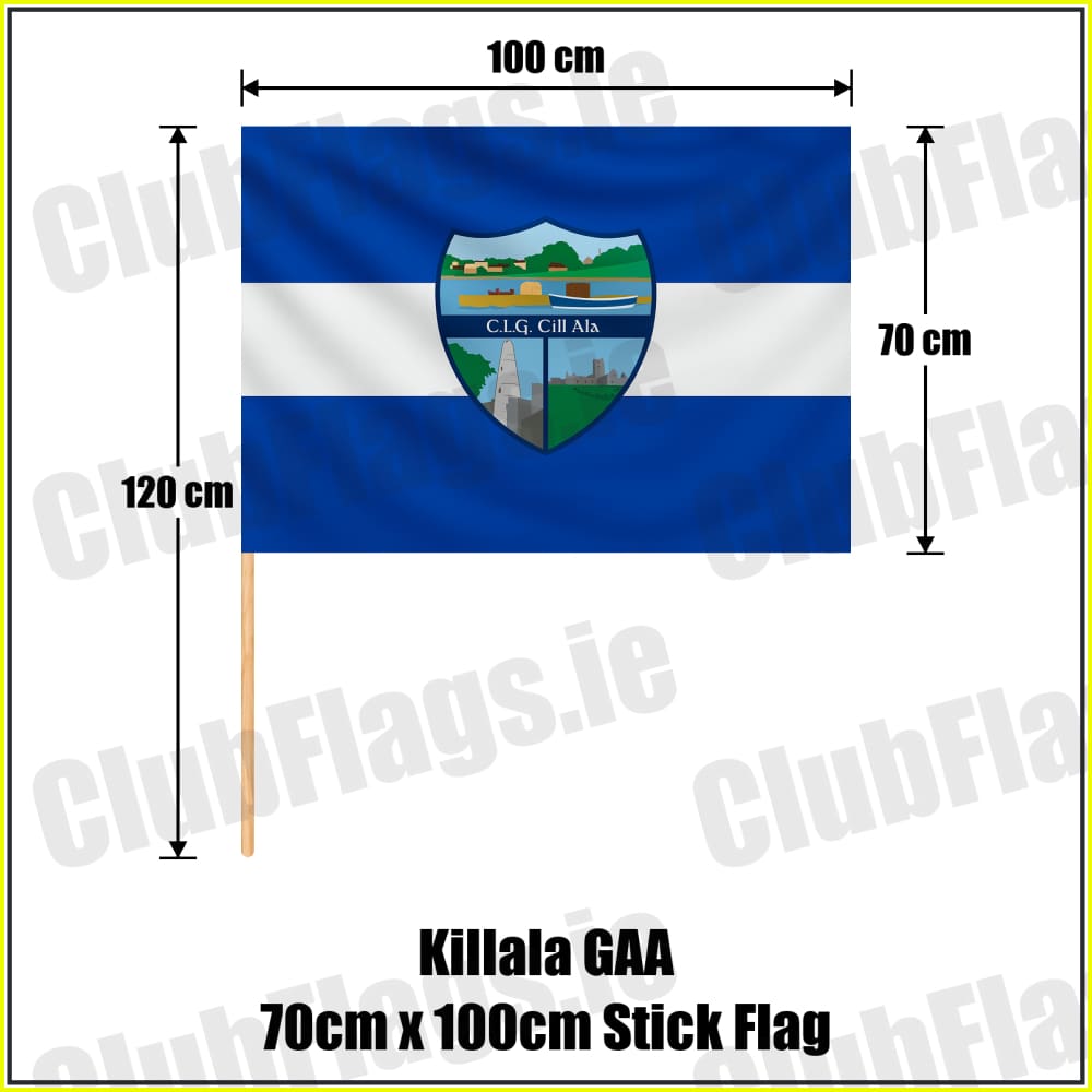 Killala GAA 70cm x 100cm Stick Flag - ClubFlags.ie