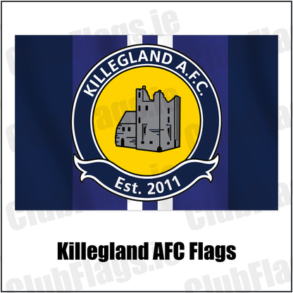 Killegland AFC Flags with the club crest and colours, Meath Football - ClubFlags.ie
