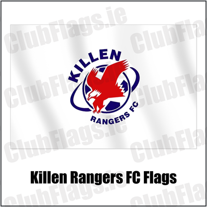 Killen Rangers FC Flags with the club crest and colours, Tyrone Football - ClubFlags.ie