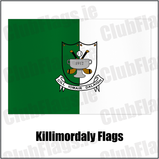 Killimordaly Flags with the club crest and colours, Galway GAA - ClubFlags.ie