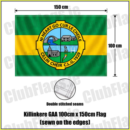 Killinkere GAA 100cm x 150cm Flag (sewn on the edges) - ClubFlags.ie