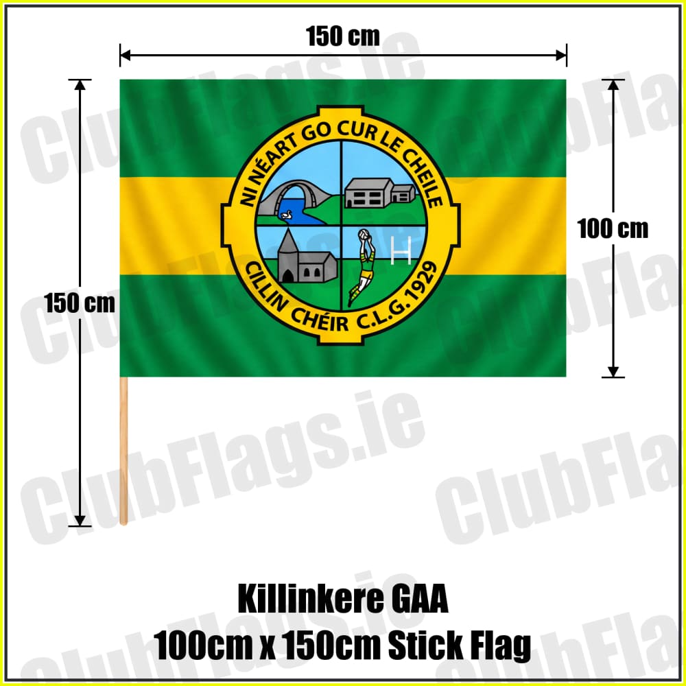 Killinkere GAA 100cm x 150cm Stick Flag - ClubFlags.ie