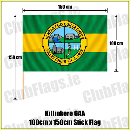 Killinkere GAA 100cm x 150cm Stick Flag - ClubFlags.ie