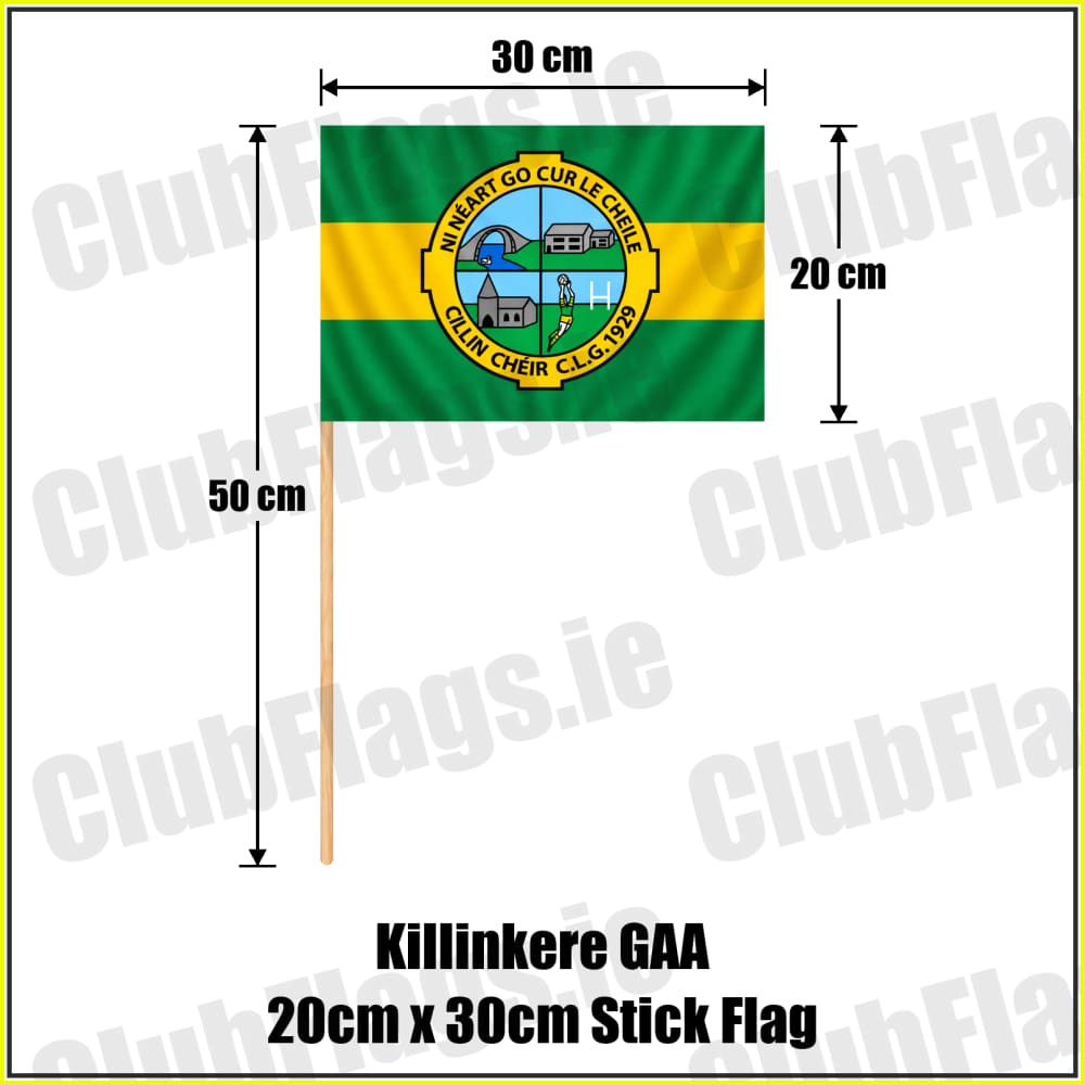Killinkere GAA 20cm x 30cm Stick Flag - ClubFlags.ie