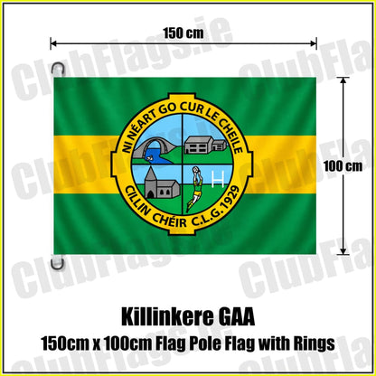 Killinkere GAA 150cm x 100cm Flag Pole Flag with Rings - ClubFlags.ie