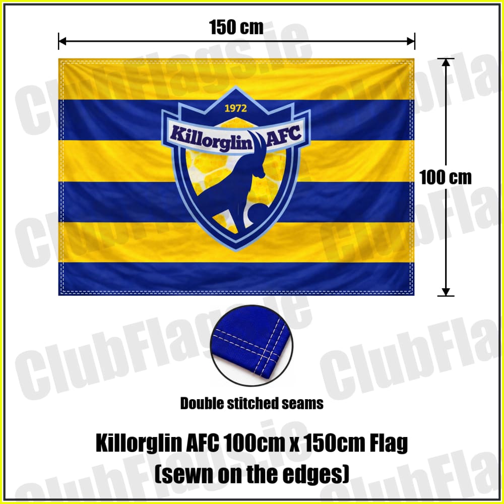 Killorglin AFC 100cm x 150cm Flag (sewn on the edges) - ClubFlags.ie