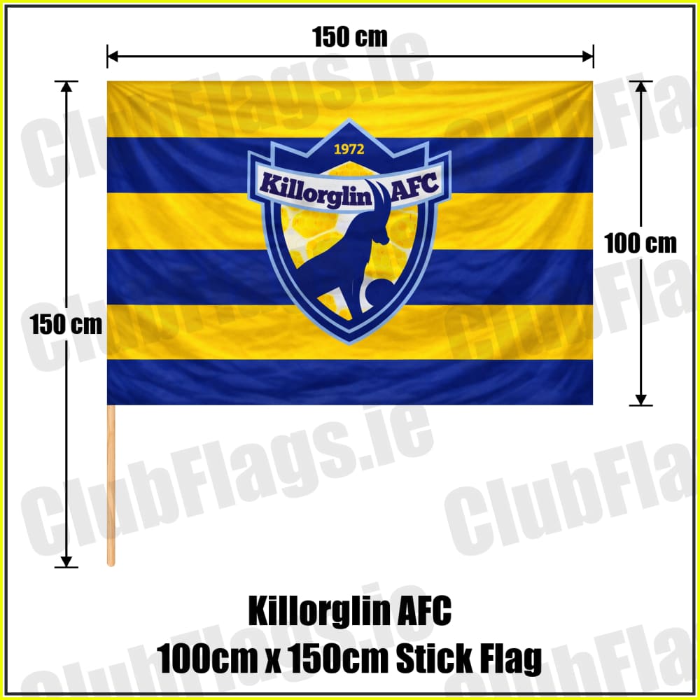 Killorglin AFC 100cm x 150cm Stick Flag - ClubFlags.ie