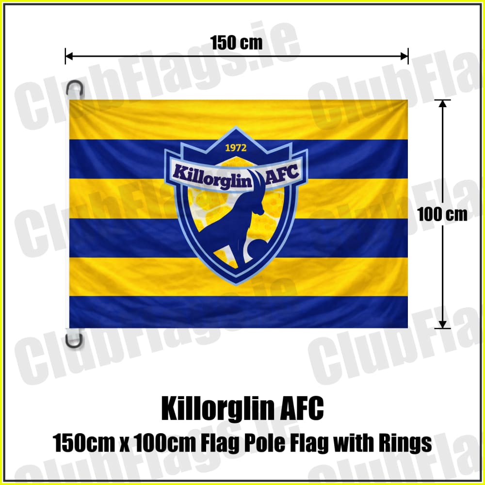 Killorglin AFC 150cm x 100cm Flag Pole Flag with Rings - ClubFlags.ie