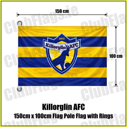 Killorglin AFC 150cm x 100cm Flag Pole Flag with Rings - ClubFlags.ie