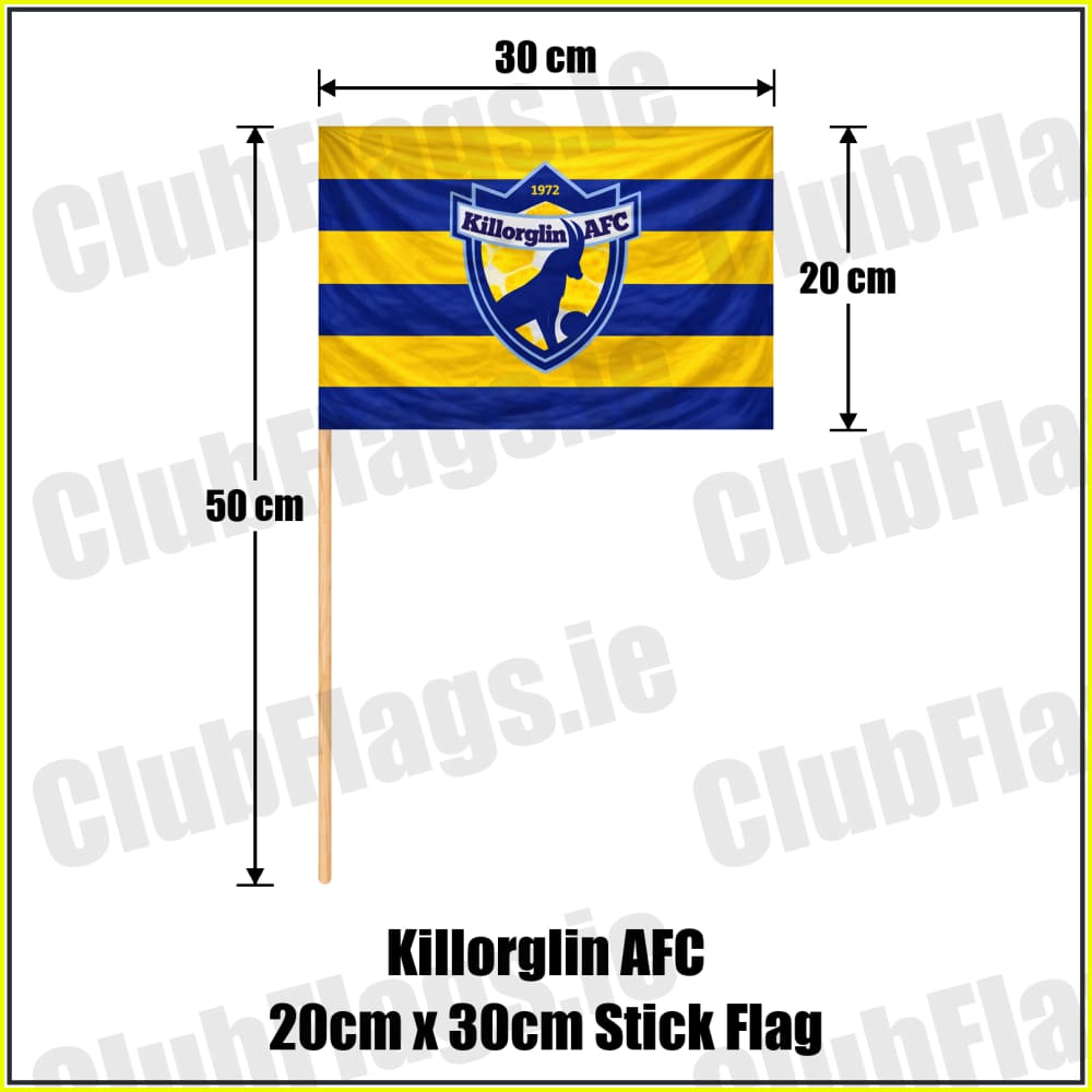 Killorglin AFC 20cm x 30cm Stick Flag - ClubFlags.ie