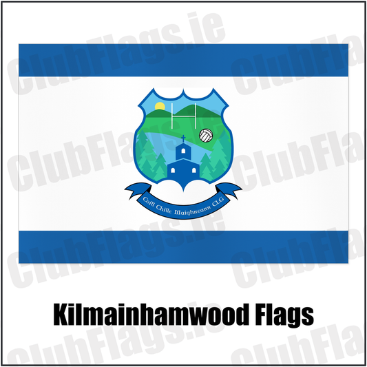 Kilmainhamwood Flags with the club crest and colours, Meath GAA - ClubFlags.ie
