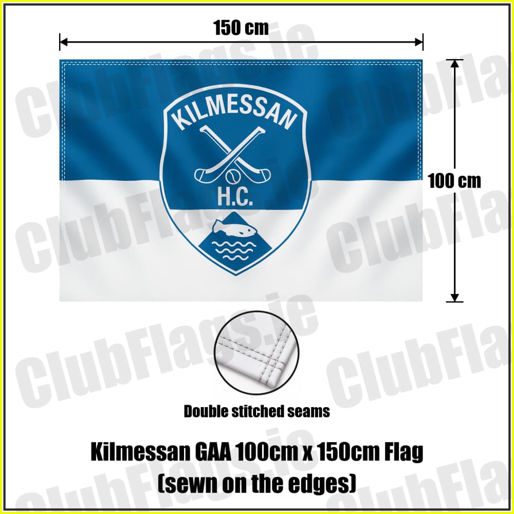 Kilmessan GAA 100cm x 150cm Flag (sewn on the edges) - ClubFlags.ie