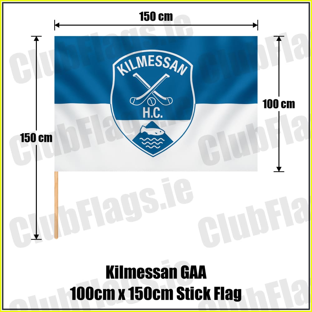Kilmessan GAA 100cm x 150cm Stick Flag - ClubFlags.ie