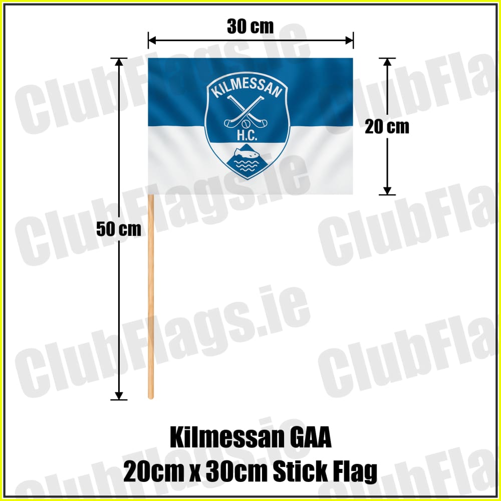 Kilmessan GAA 20cm x 30cm Stick Flag - ClubFlags.ie