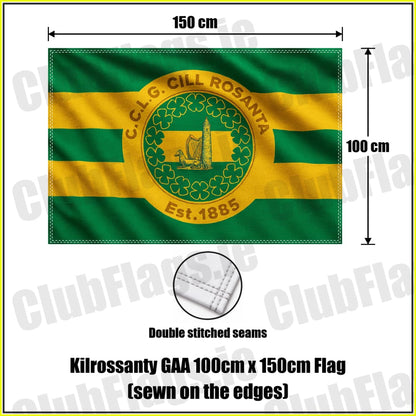 Kilrossanty GAA 100cm x 150cm Flag (sewn on the edges) - ClubFlags.ie