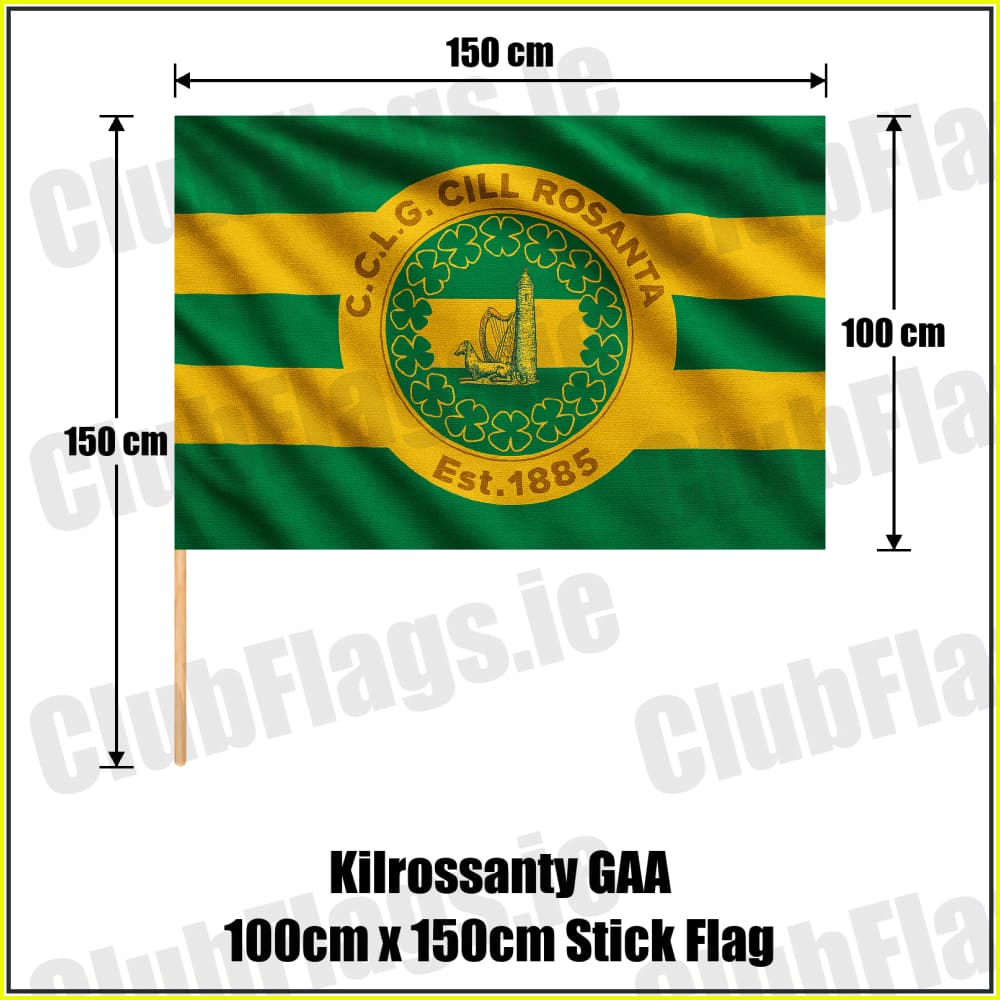 Kilrossanty GAA 100cm x 150cm Stick Flag - ClubFlags.ie
