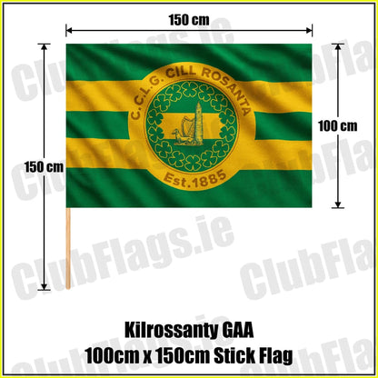 Kilrossanty GAA 100cm x 150cm Stick Flag - ClubFlags.ie