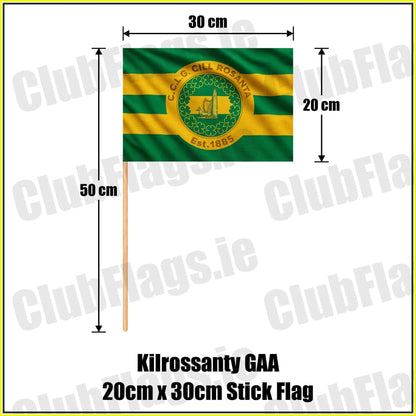 Kilrossanty GAA 20cm x 30cm Stick Flag - ClubFlags.ie