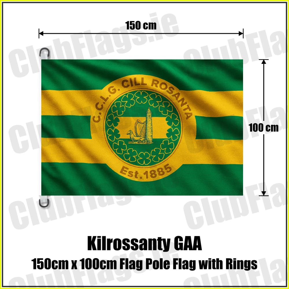 Kilrossanty GAA 150cm x 100cm Flag Pole Flag with Rings - ClubFlags.ie