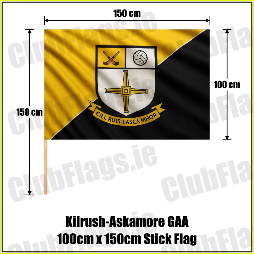 Kilrush-Askamore GAA 100cm x 150cm Stick Flag - ClubFlags.ie