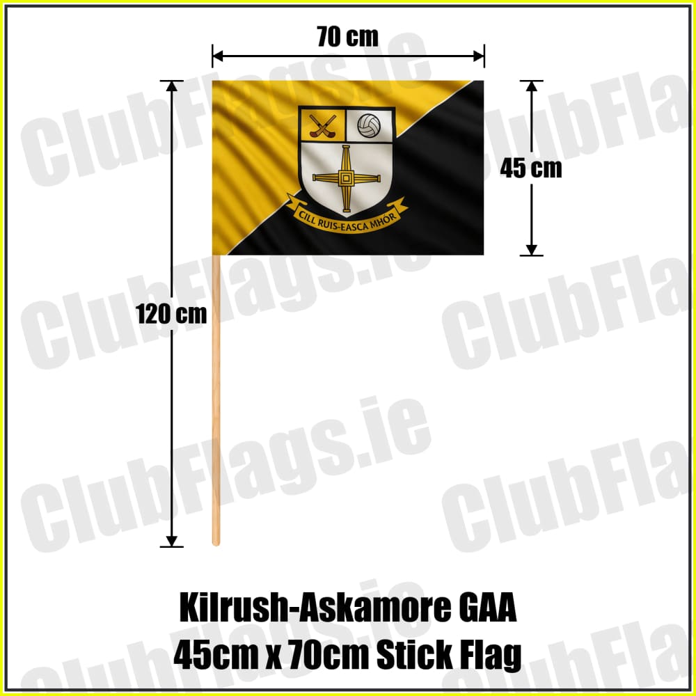 Kilrush-Askamore GAA 45cm x 70cm Stick Flag - ClubFlags.ie