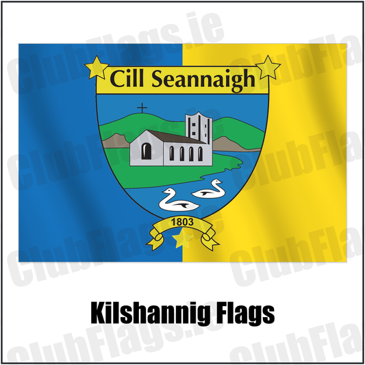 Kilshannig Flags with the verified club crest and colours, Cork GAA - ClubFlags.ie