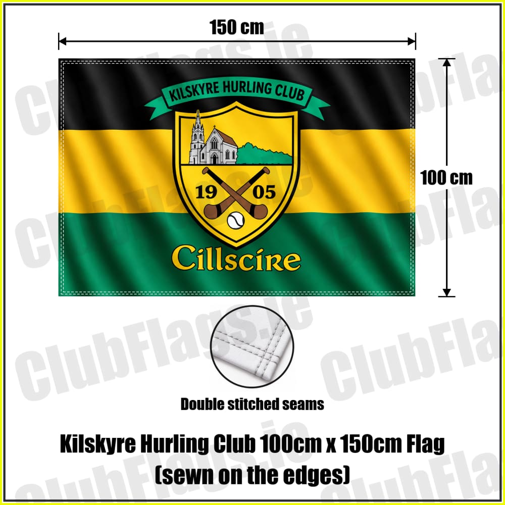 Kilskyre Hurling Club 100cm x 150cm Flag (sewn on the edges) - ClubFlags.ie