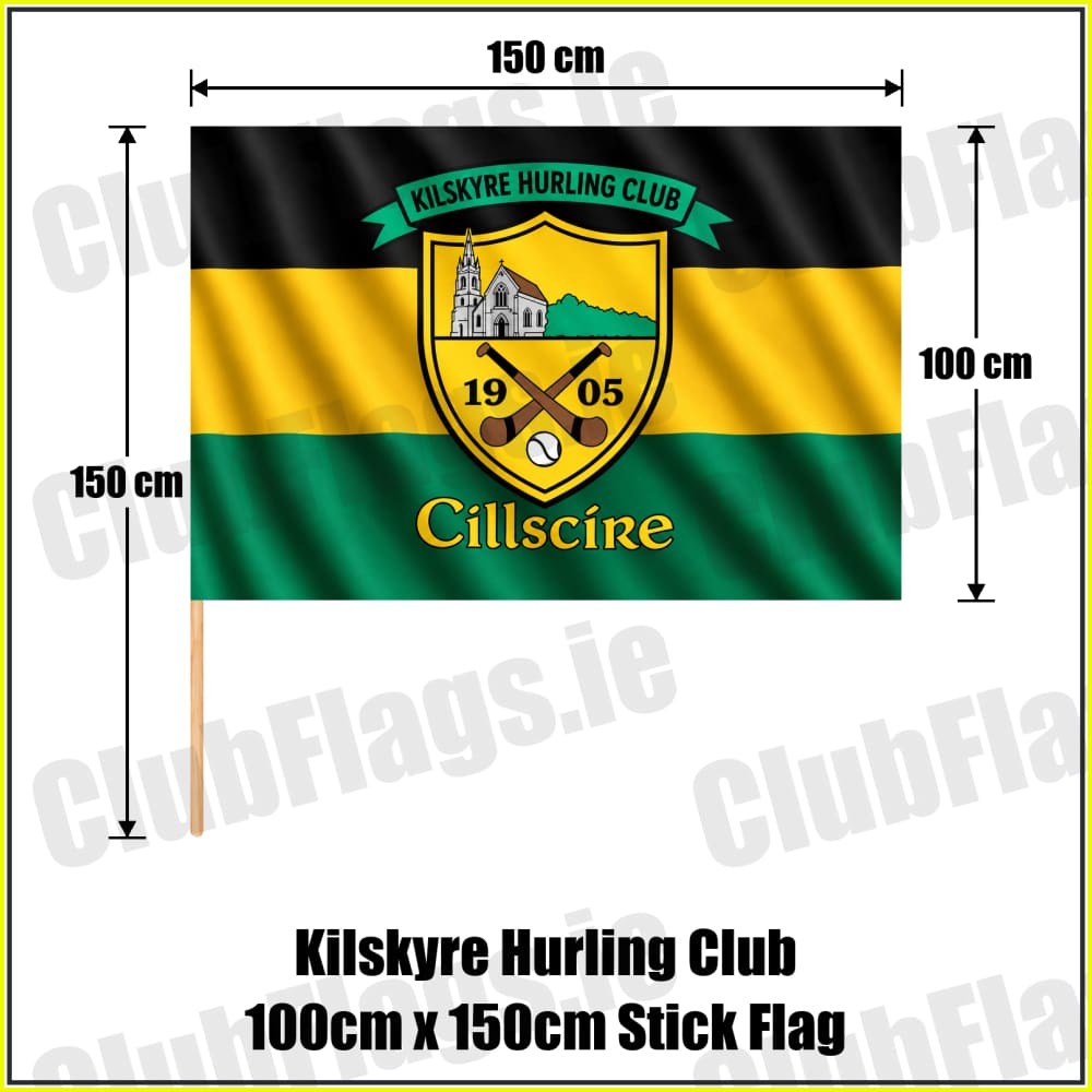 Kilskyre Hurling Club 100cm x 150cm Stick Flag - ClubFlags.ie