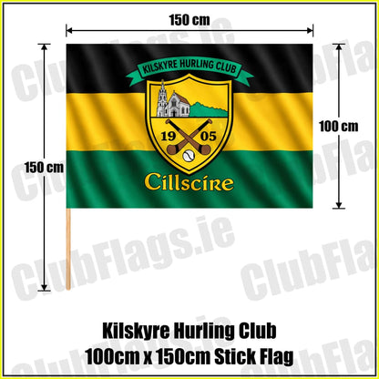 Kilskyre Hurling Club 100cm x 150cm Stick Flag - ClubFlags.ie