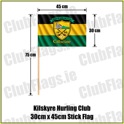 Kilskyre Hurling Club 30cm x 45cm Stick Flag - ClubFlags.ie