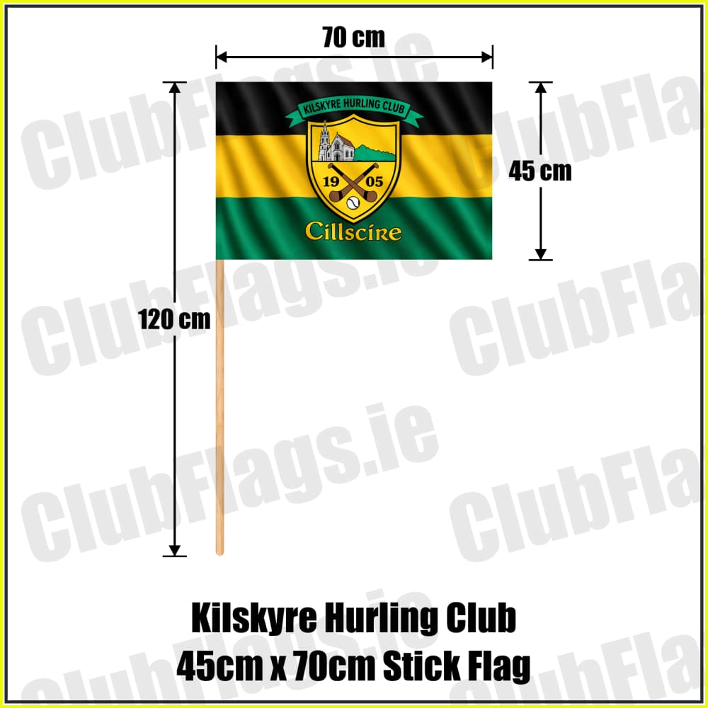 Kilskyre Hurling Club 45cm x 70cm Stick Flag - ClubFlags.ie