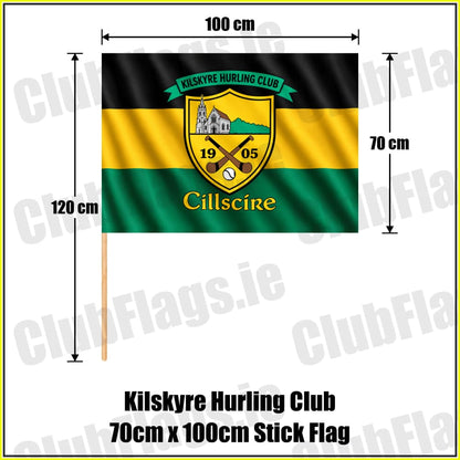 Kilskyre Hurling Club 70cm x 100cm Stick Flag - ClubFlags.ie