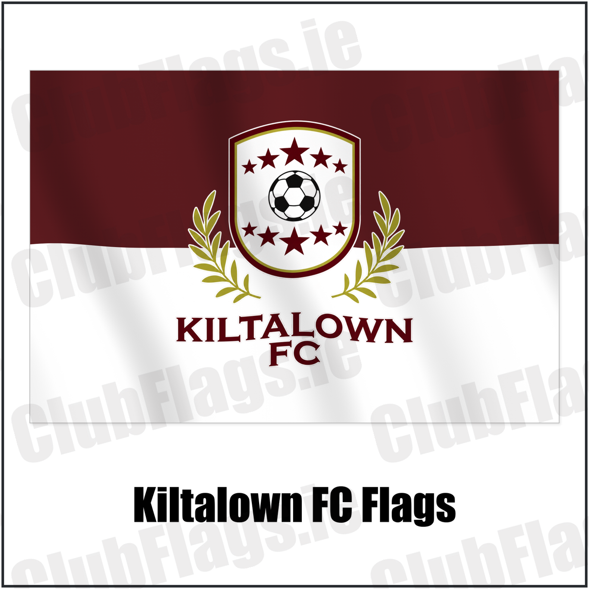 Kiltalown FC Flags with the verified club crest and colours, Dublin Football - ClubFlags.ie
