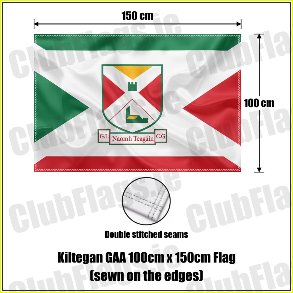 Kiltegan GAA 100cm x 150cm Flag (sewn on the edges) - ClubFlags.ie