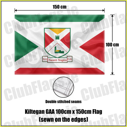 Kiltegan GAA 100cm x 150cm Flag (sewn on the edges) - ClubFlags.ie