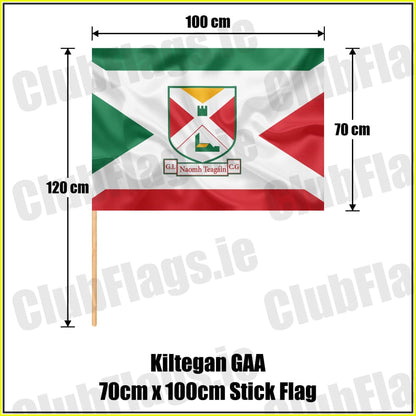 Kiltegan GAA 70cm x 100cm Stick Flag - ClubFlags.ie