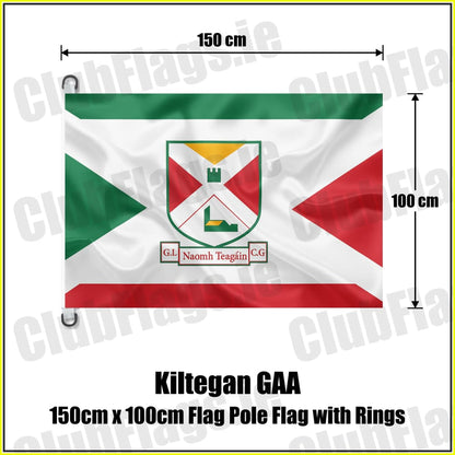 Kiltegan GAA 150cm x 100cm Flag Pole Flag with Rings - ClubFlags.ie