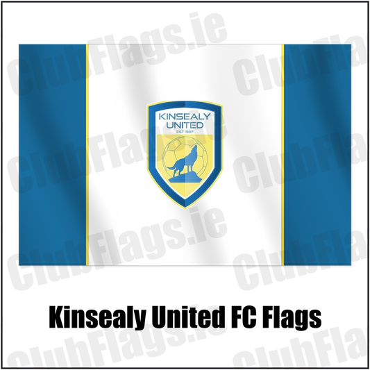 Kinsealy United FC Flags with the club crest and colours, Dublin Football - ClubFlags.ie