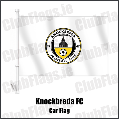 Knockbreda FC Car Flag with the club crest and colours, Down Football - ClubFlags.ie