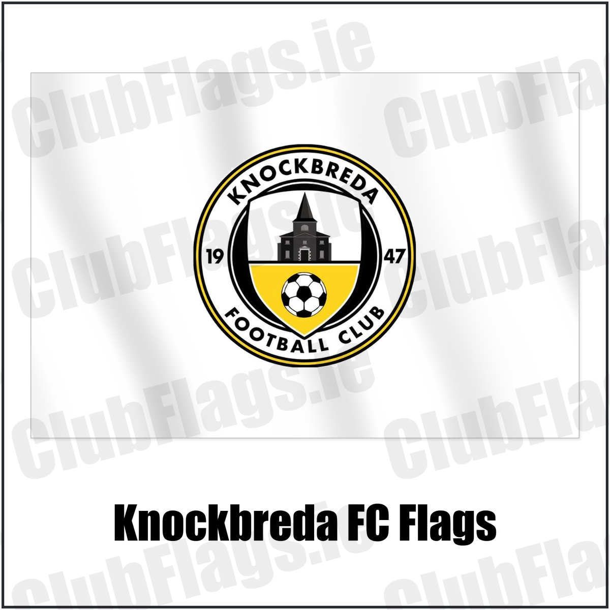 Knockbreda FC Flags with the club crest and colours, Down Football - ClubFlags.ie