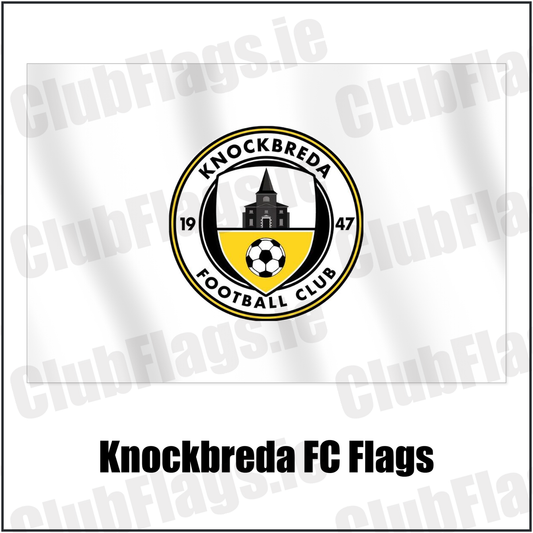 Knockbreda FC Flags with the club crest and colours, Down Football - ClubFlags.ie