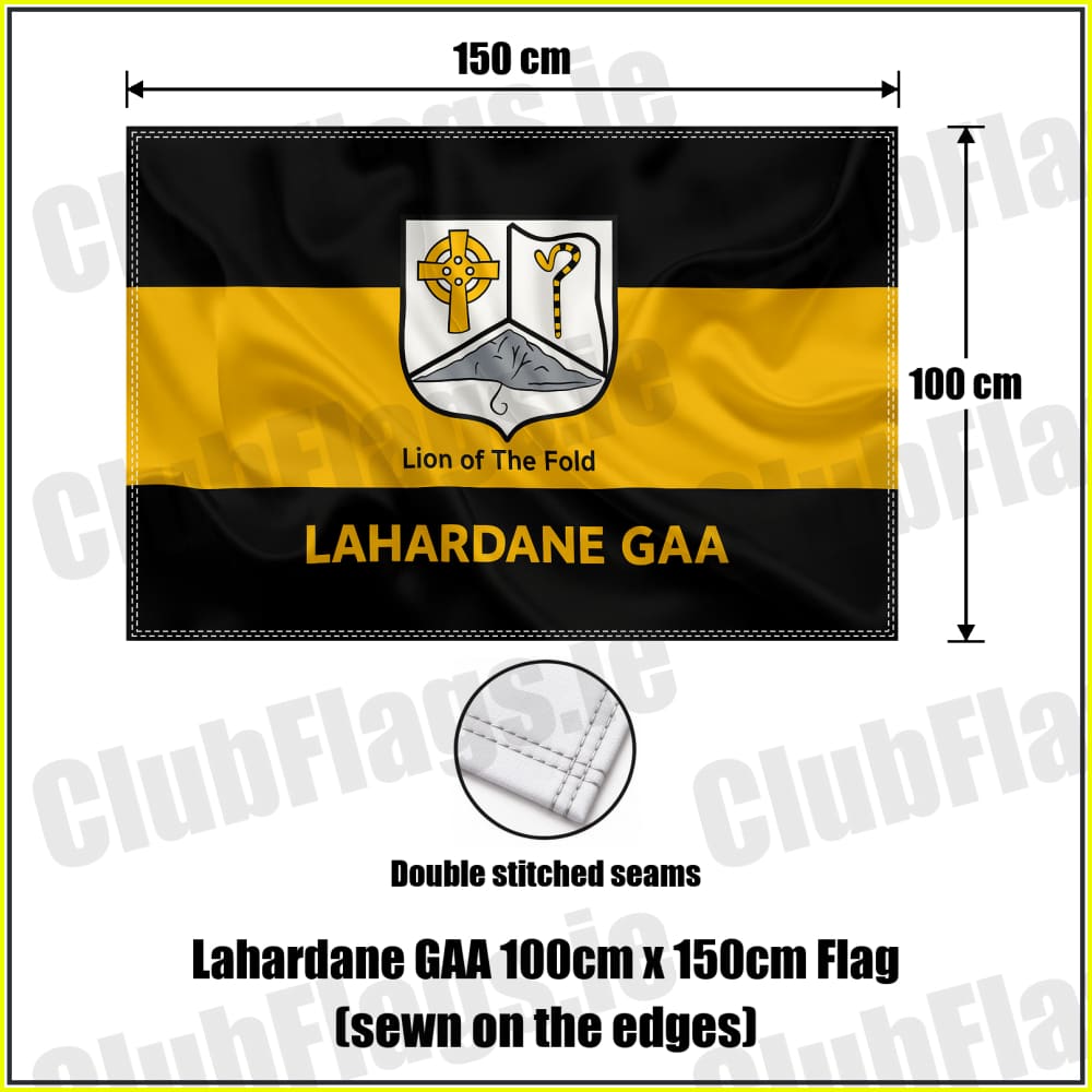 Lahardane GAA 100cm x 150cm Flag (sewn on the edges) - ClubFlags.ie