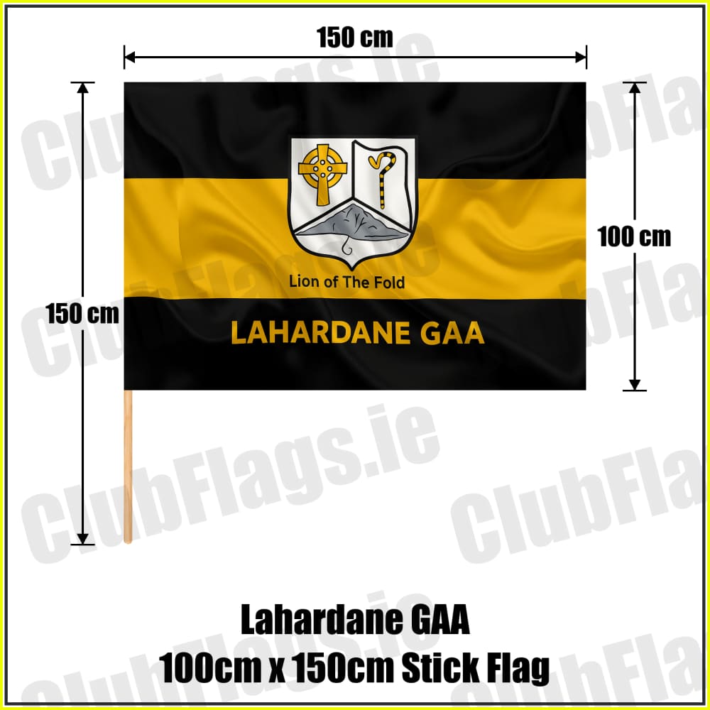 Lahardane GAA 100cm x 150cm Stick Flag - ClubFlags.ie