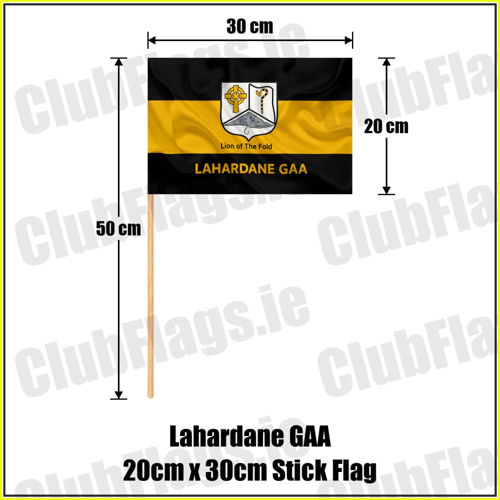 Lahardane GAA 20cm x 30cm Stick Flag - ClubFlags.ie