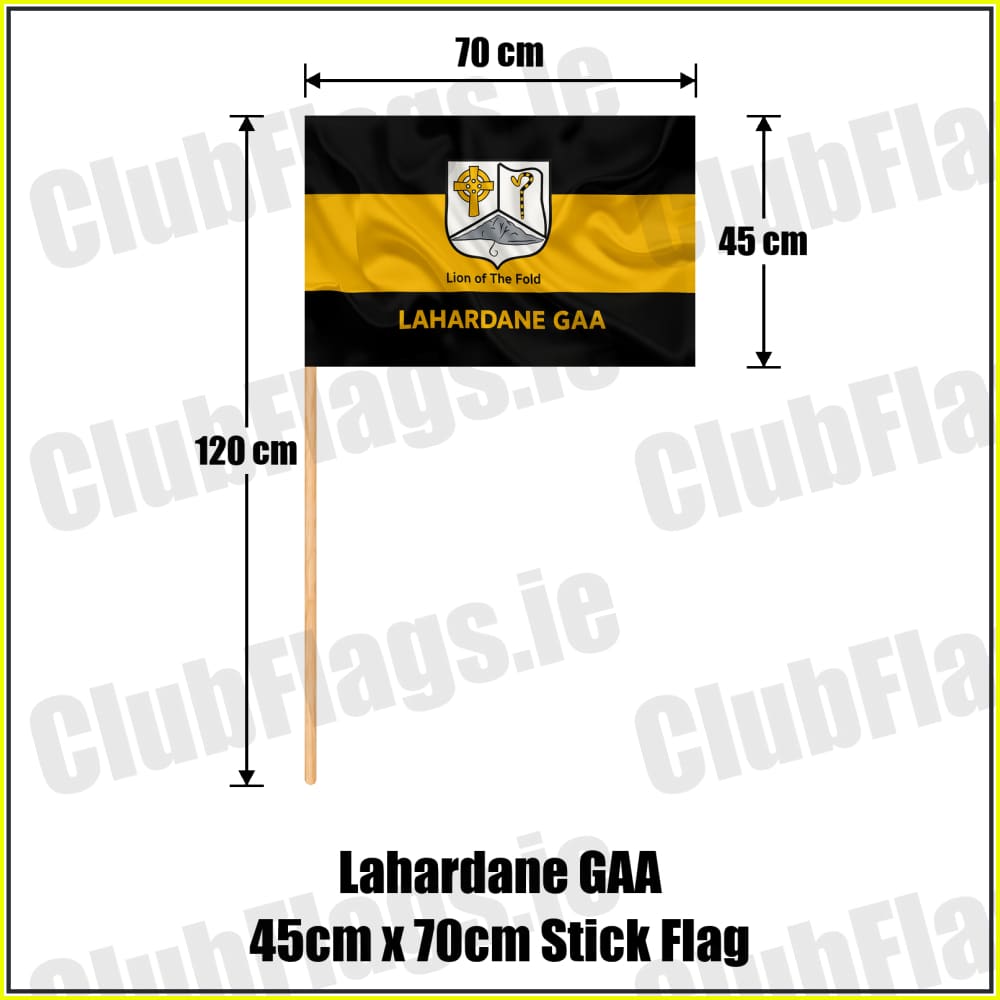 Lahardane GAA 45cm x 70cm Stick Flag - ClubFlags.ie