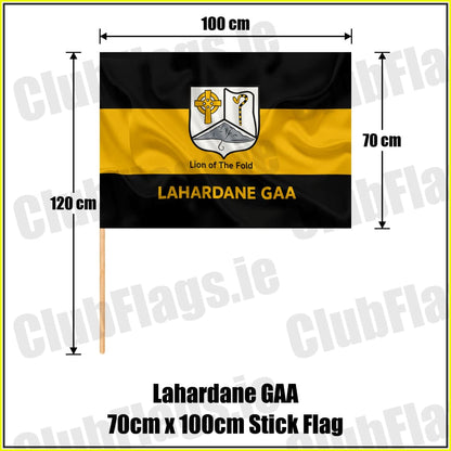 Lahardane GAA 70cm x 100cm Stick Flag - ClubFlags.ie