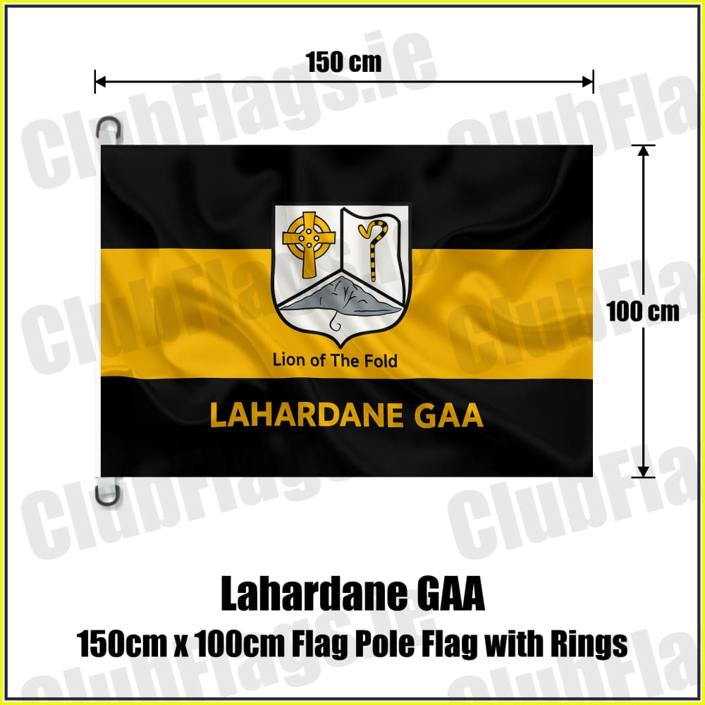 Lahardane GAA 150cm x 100cm Flag Pole Flag with Rings - ClubFlags.ie
