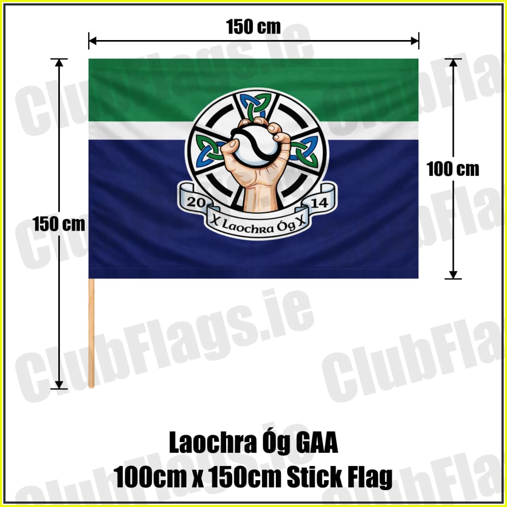 Laochra Óg GAA 100cm x 150cm Stick Flag - ClubFlags.ie
