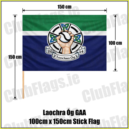 Laochra Óg GAA 100cm x 150cm Stick Flag - ClubFlags.ie